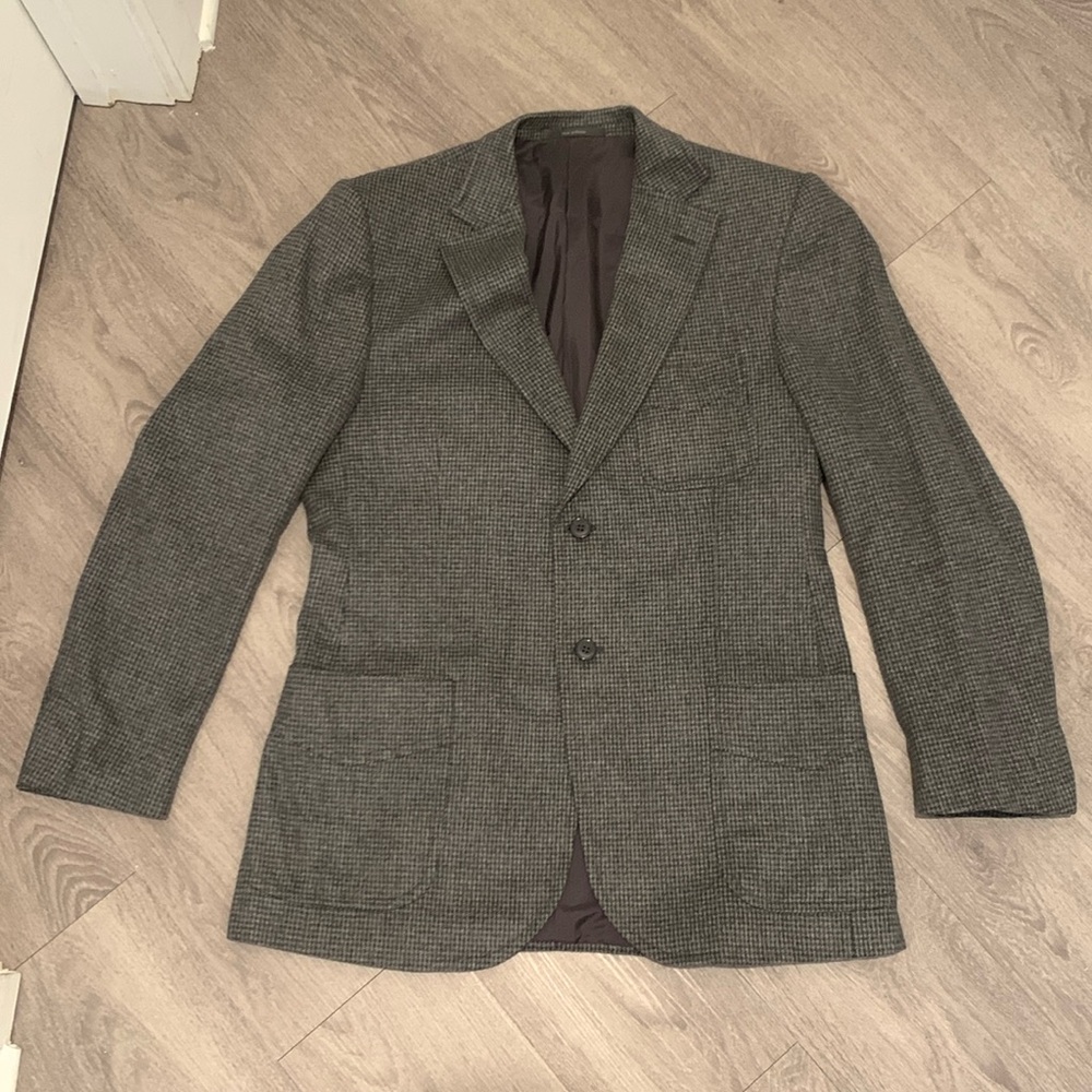 Zegna Grey Wool Blend Blazer